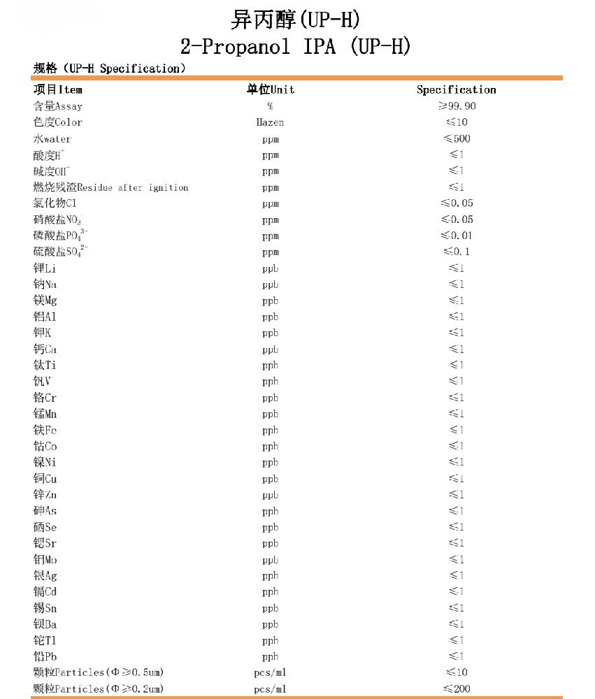 电子半导体级异丙醇